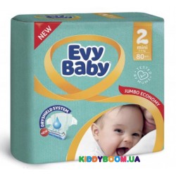 Подгузники Evy Baby mini Jumbo 2 (3-6 кг) 80 шт B-2326